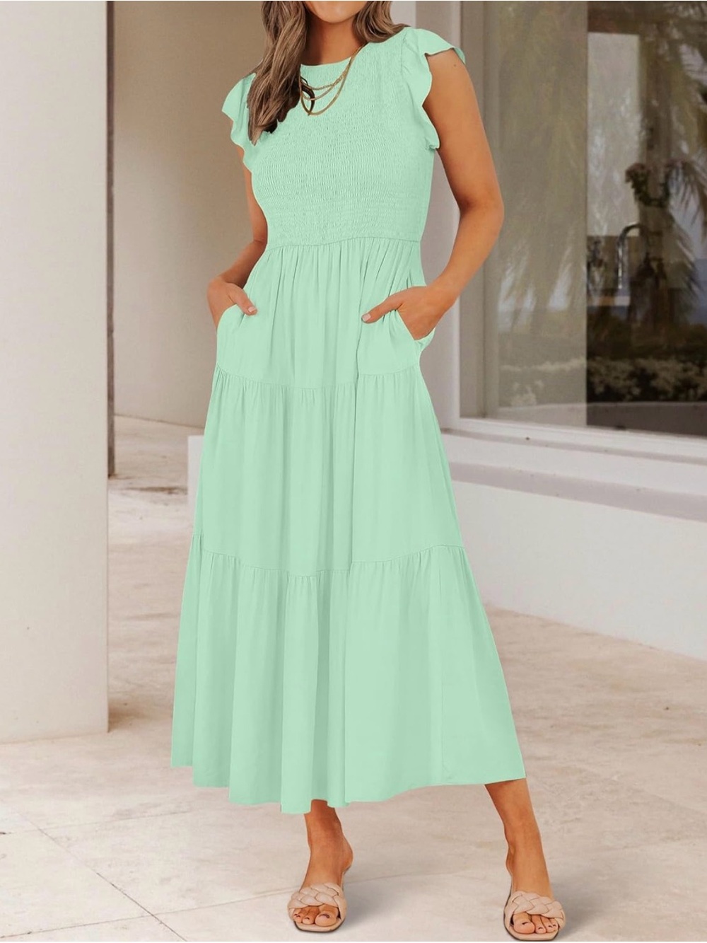 Mint Green Midi Dress
